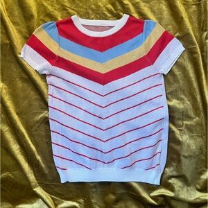 1980s Striped knit blouse